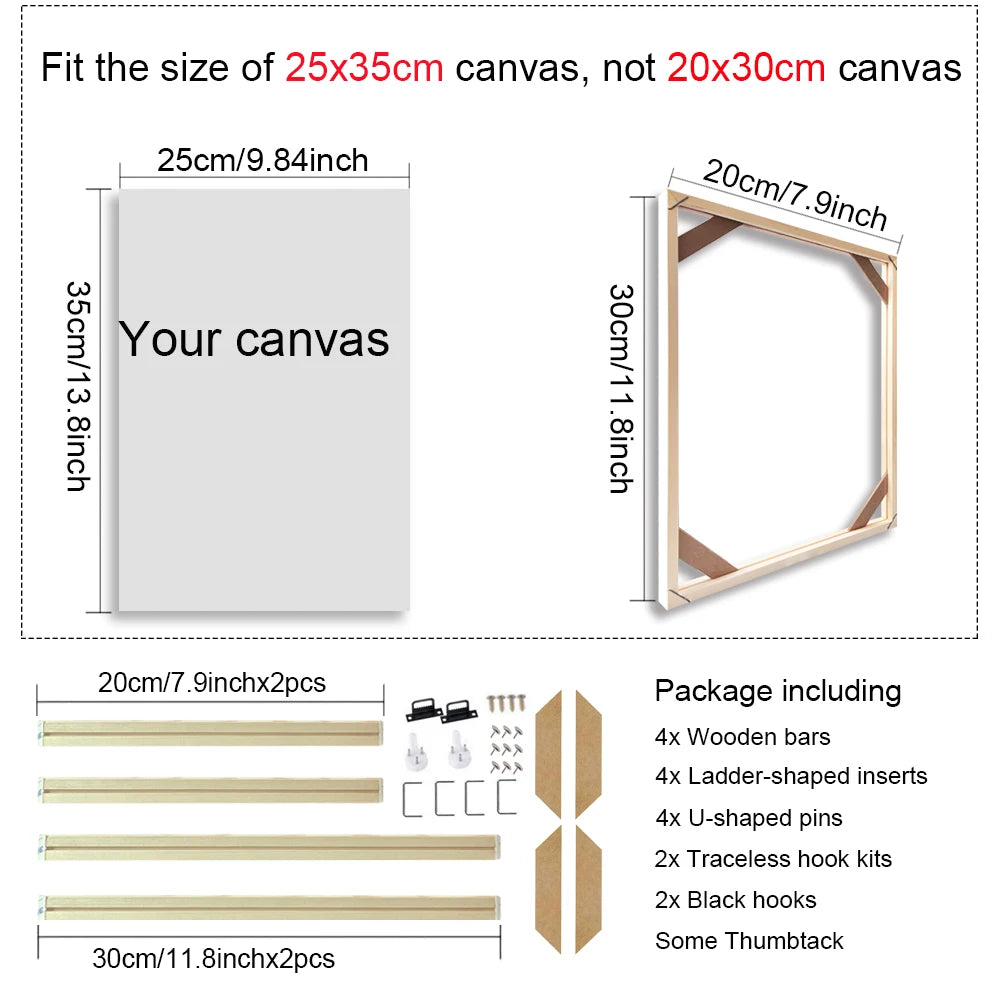 Kit Cadre en Bois pour Toile – Peinture & Décoration Murale
