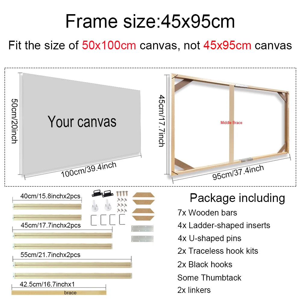Kit Cadre en Bois pour Toile – Peinture & Décoration Murale