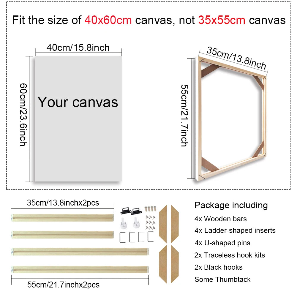 Kit Cadre en Bois pour Toile – Peinture & Décoration Murale