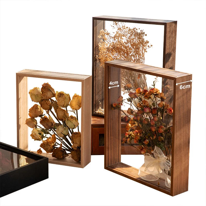 Boîte Vitrine Transparente 4 cm – Présentoir Profond pour Fleurs, Souvenirs & Décor