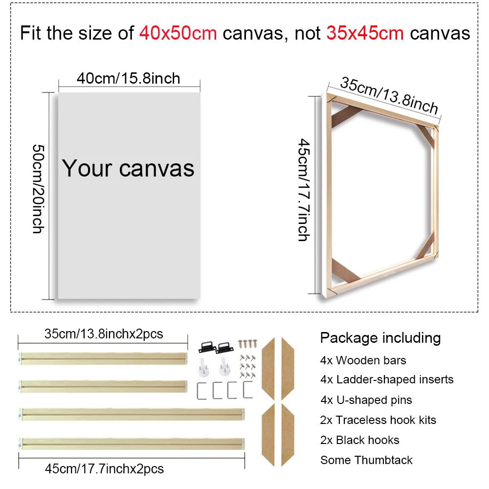Kit Cadre en Bois pour Toile – Peinture & Décoration Murale