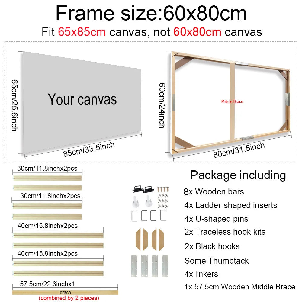 Kit Cadre en Bois pour Toile – Peinture & Décoration Murale