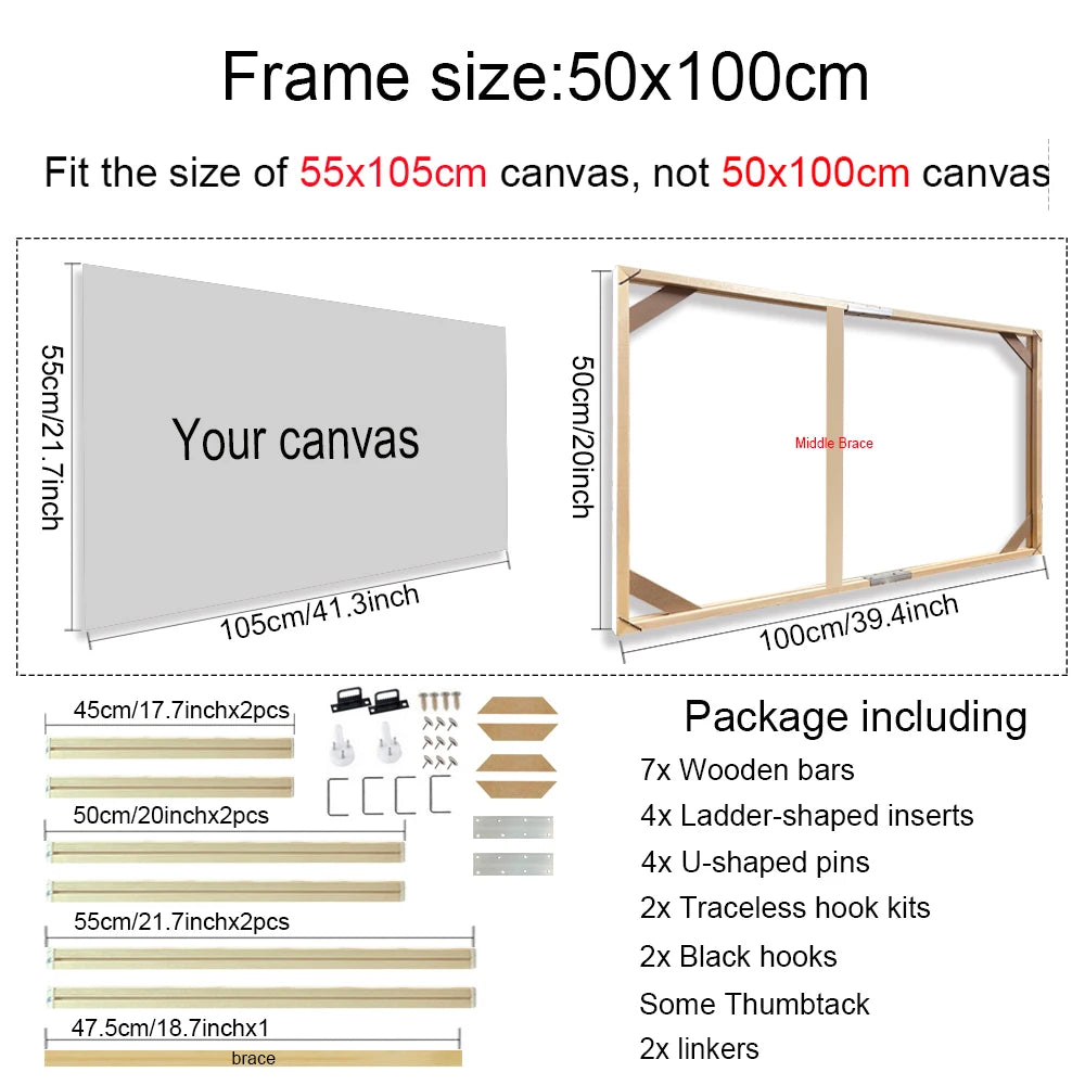 Kit Cadre en Bois pour Toile – Peinture & Décoration Murale