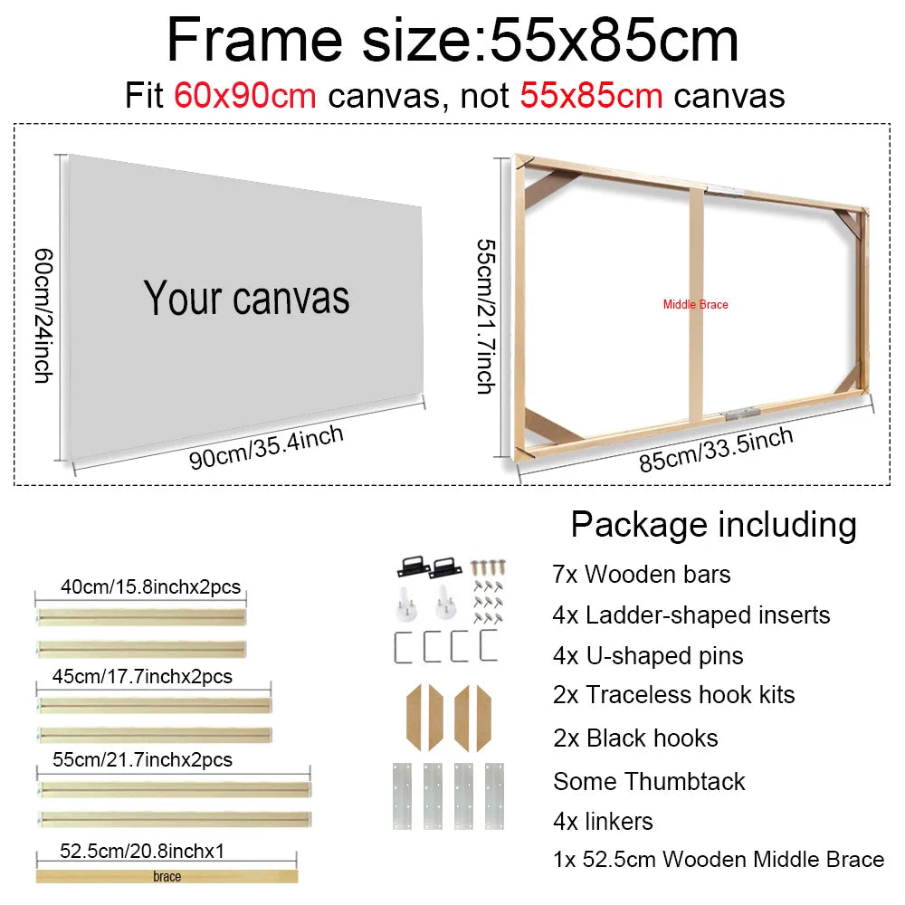 Kit Cadre en Bois pour Toile – Peinture & Décoration Murale