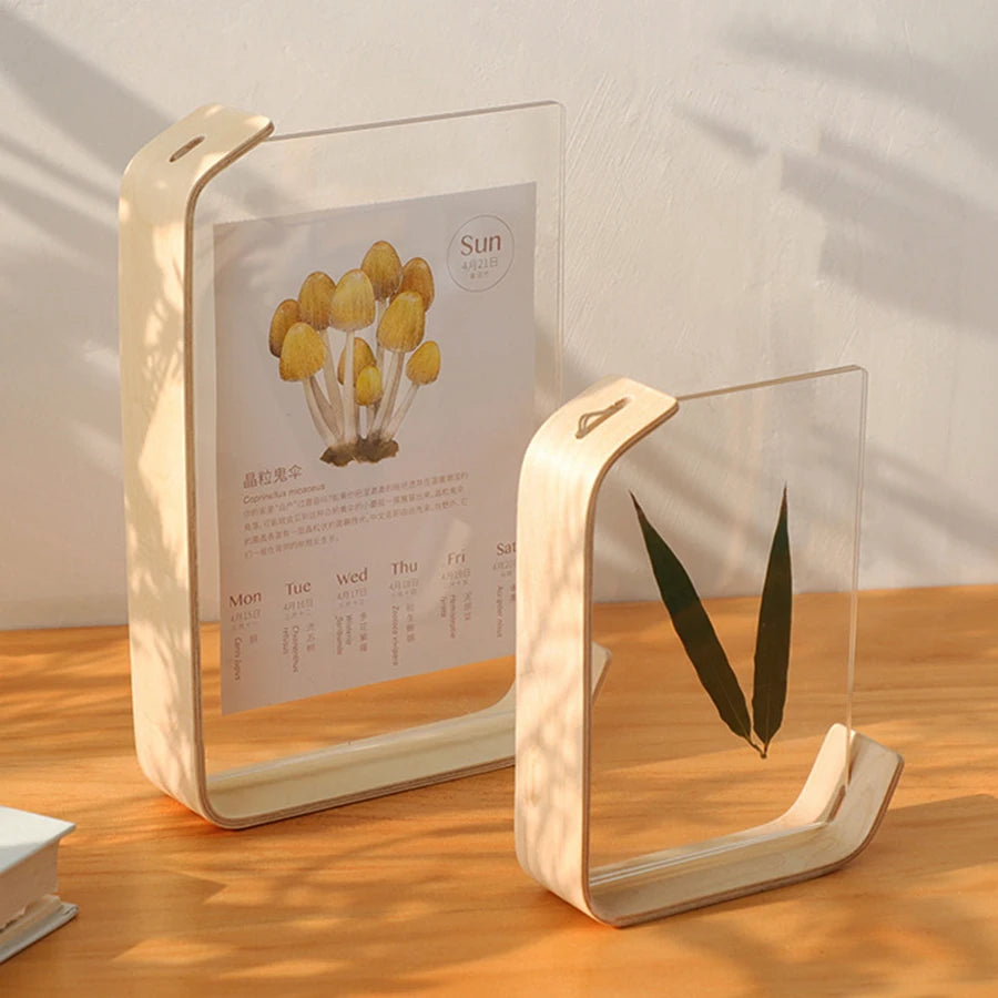 Cadre Photo en Bois et Acrylique – Présentoir Personnalisable