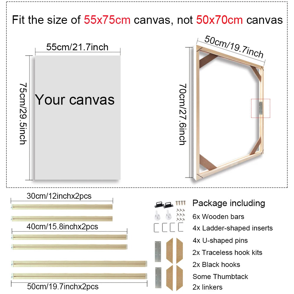 Kit Cadre en Bois pour Toile – Peinture & Décoration Murale