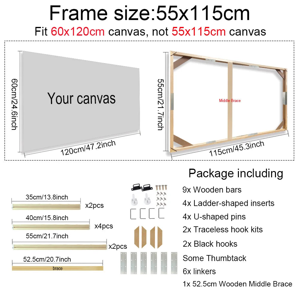 Kit Cadre en Bois pour Toile – Peinture & Décoration Murale
