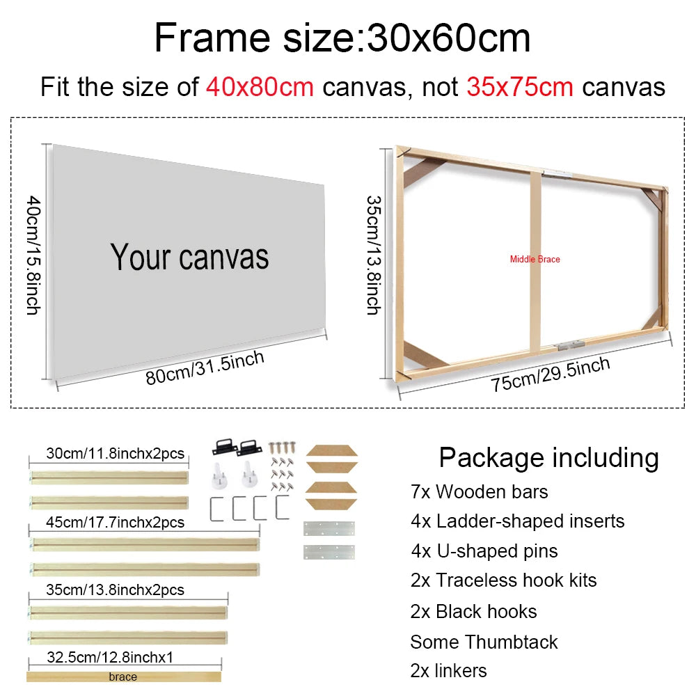 Kit Cadre en Bois pour Toile – Peinture & Décoration Murale
