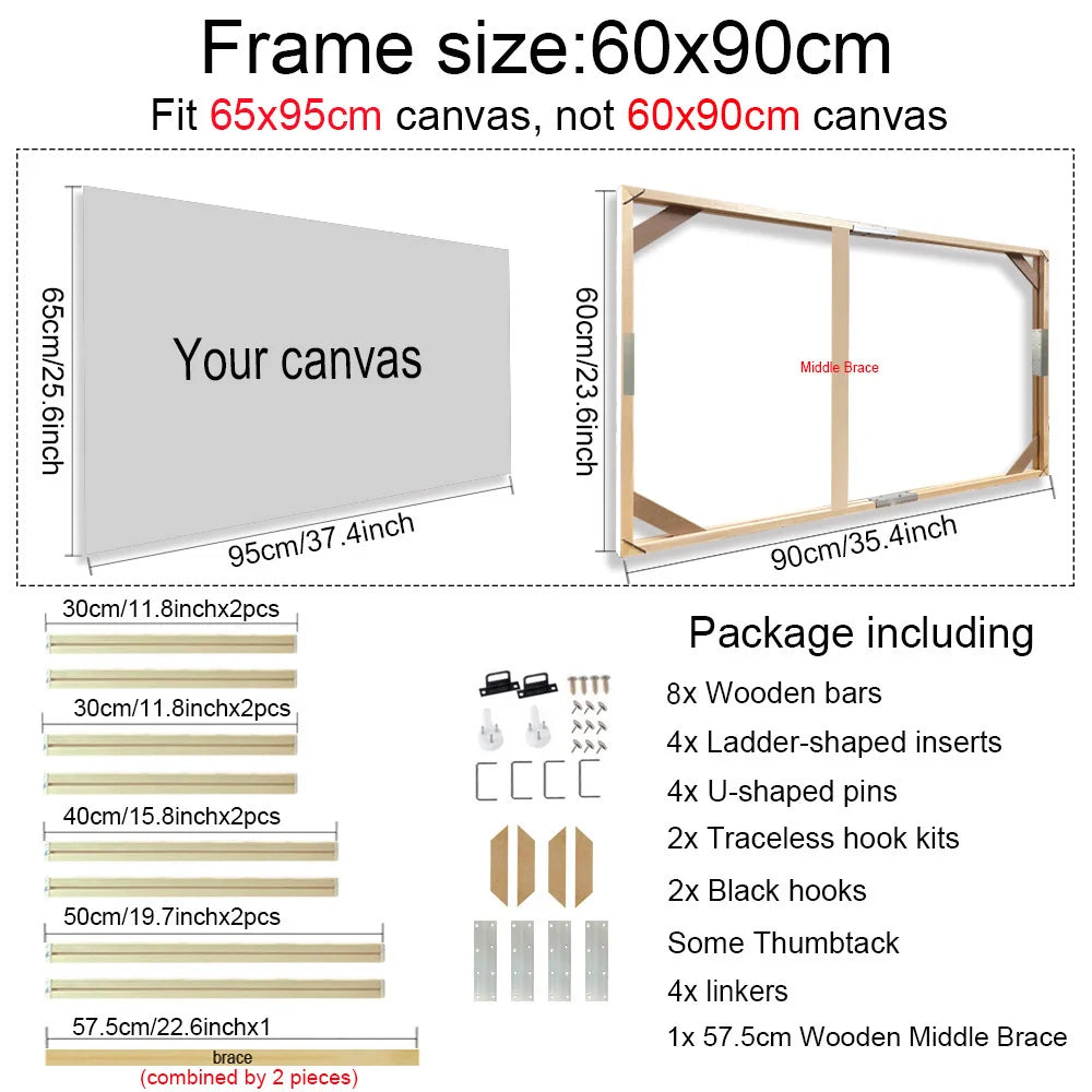 Kit Cadre en Bois pour Toile – Peinture & Décoration Murale