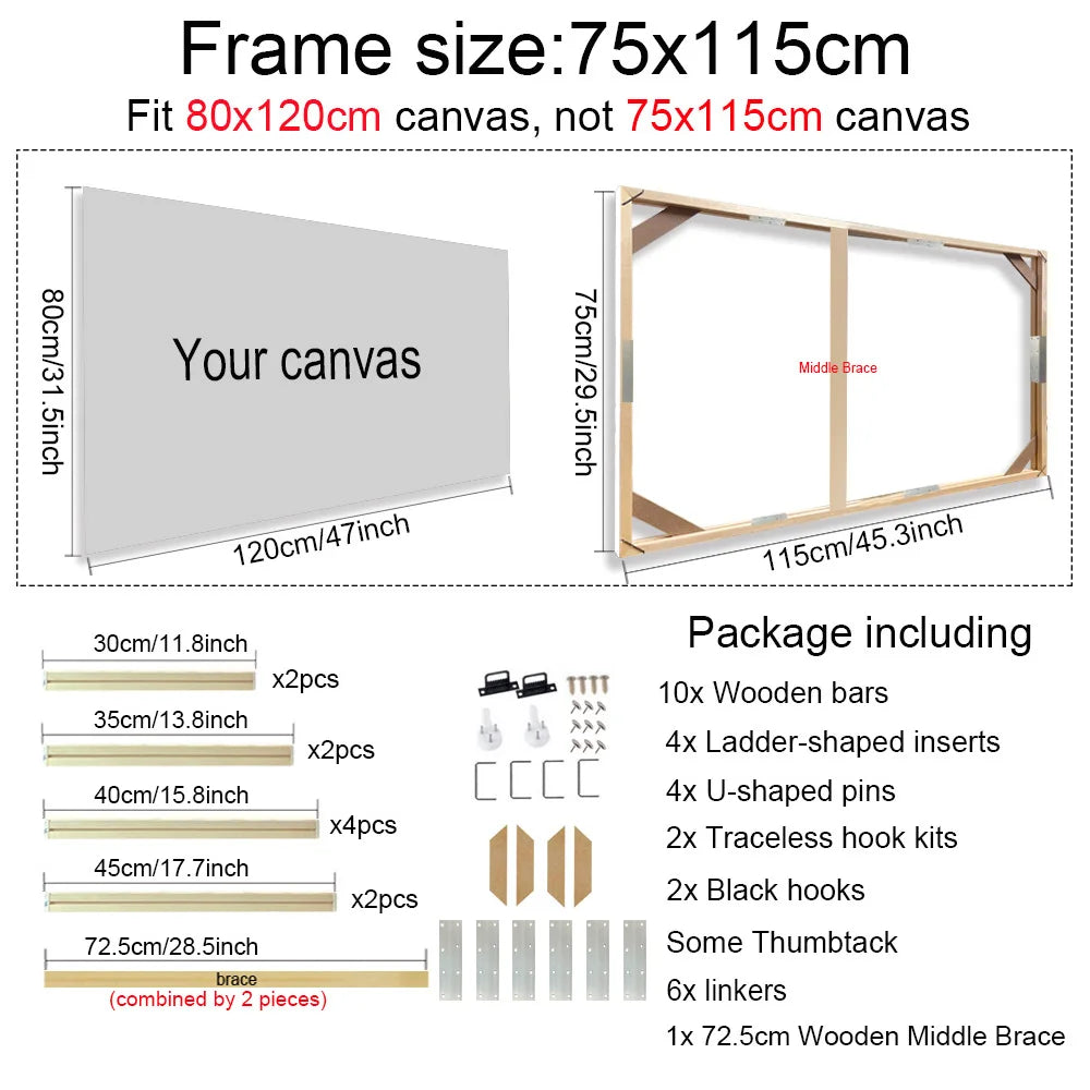 Kit Cadre en Bois pour Toile – Peinture & Décoration Murale