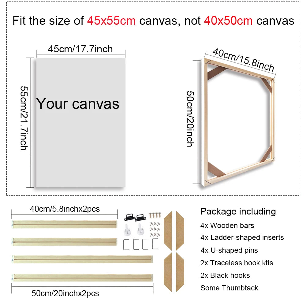 Kit Cadre en Bois pour Toile – Peinture & Décoration Murale