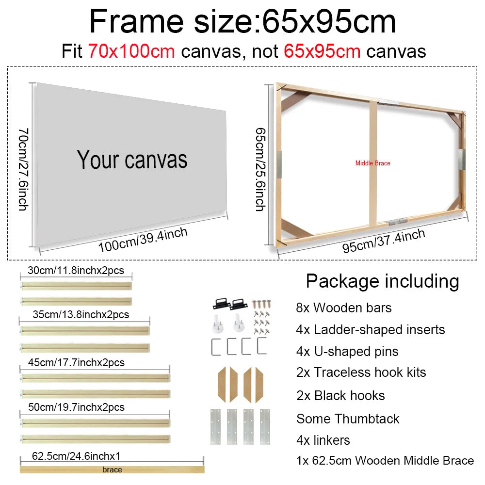 Kit Cadre en Bois pour Toile – Peinture & Décoration Murale