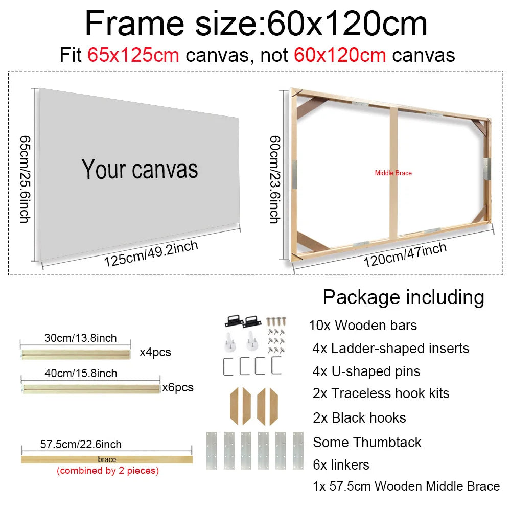 Kit Cadre en Bois pour Toile – Peinture & Décoration Murale