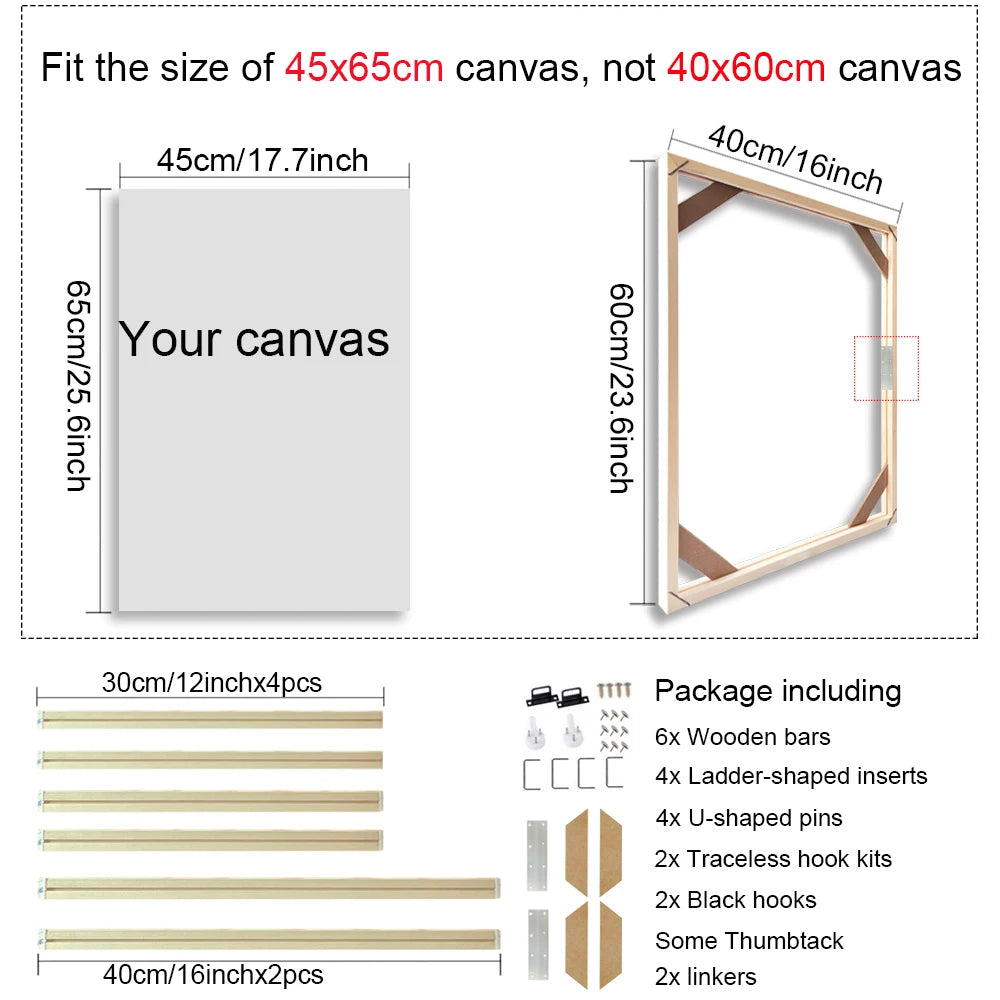 Kit Cadre en Bois pour Toile – Peinture & Décoration Murale