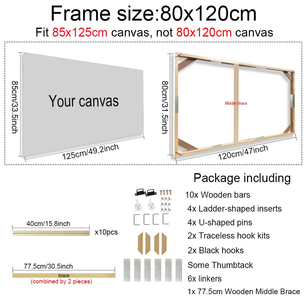 Kit Cadre en Bois pour Toile – Peinture & Décoration Murale