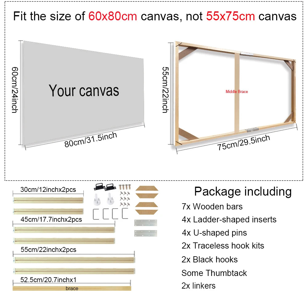Kit Cadre en Bois pour Toile – Peinture & Décoration Murale