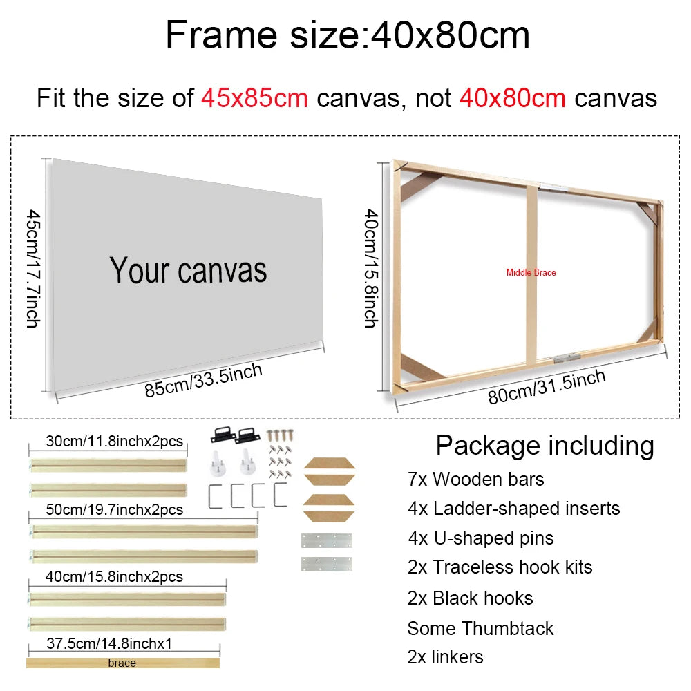 Kit Cadre en Bois pour Toile – Peinture & Décoration Murale