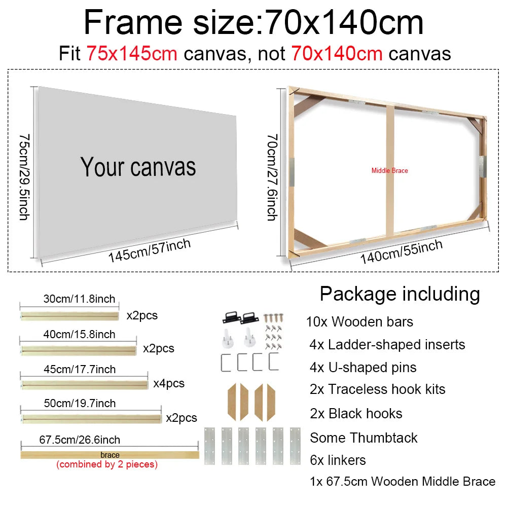 Kit Cadre en Bois pour Toile – Peinture & Décoration Murale