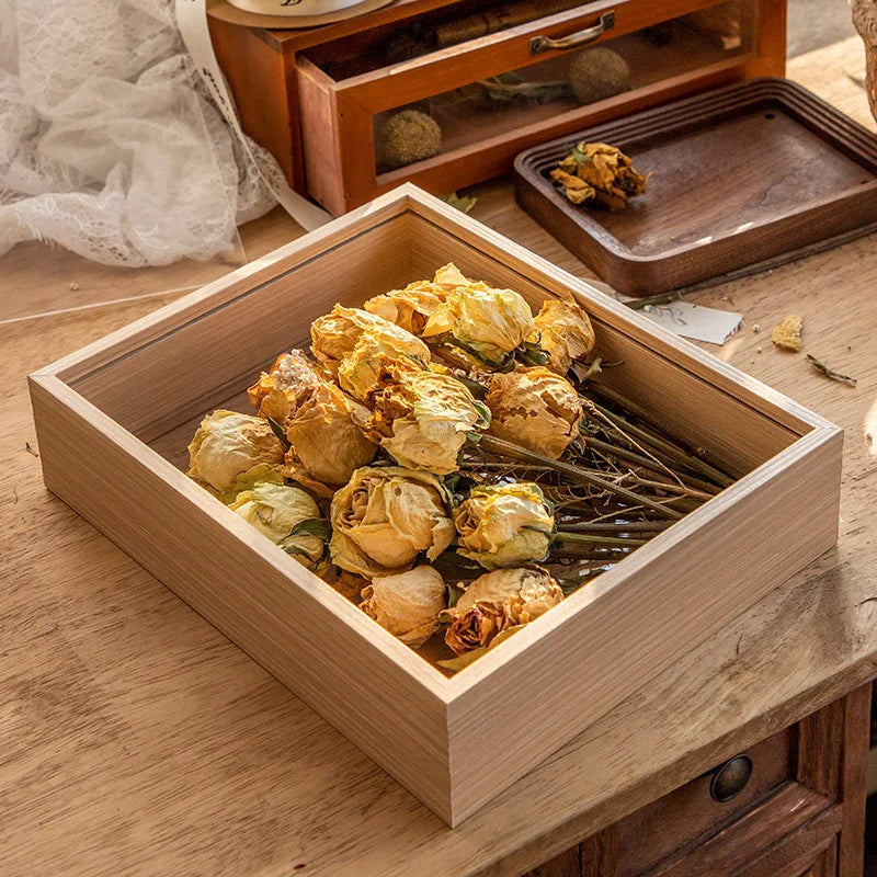Boîte Vitrine Transparente 4 cm – Présentoir Profond pour Fleurs, Souvenirs & Décor