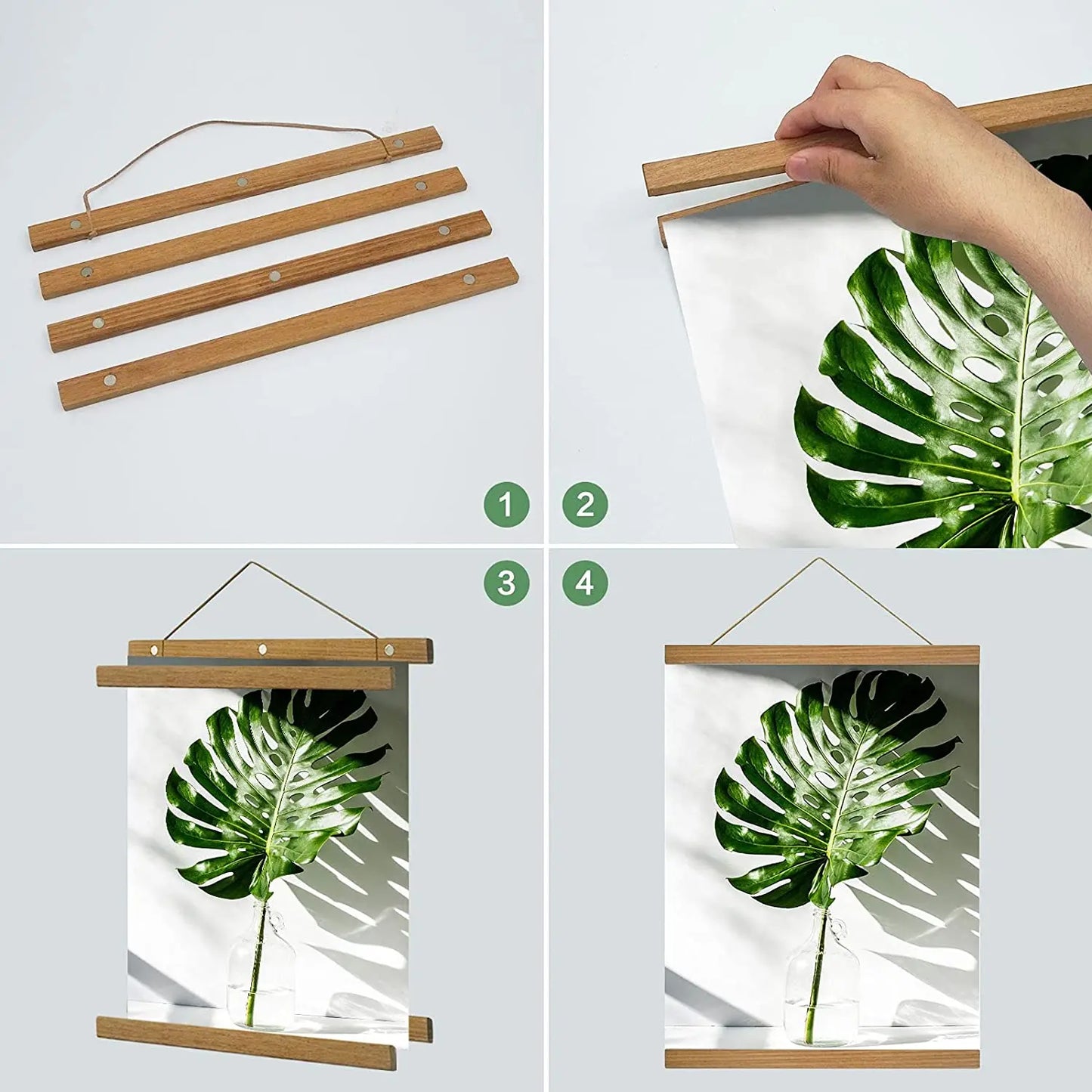 Cadre Magnétique en Bois pour Poster et Photo – Décoration Murale