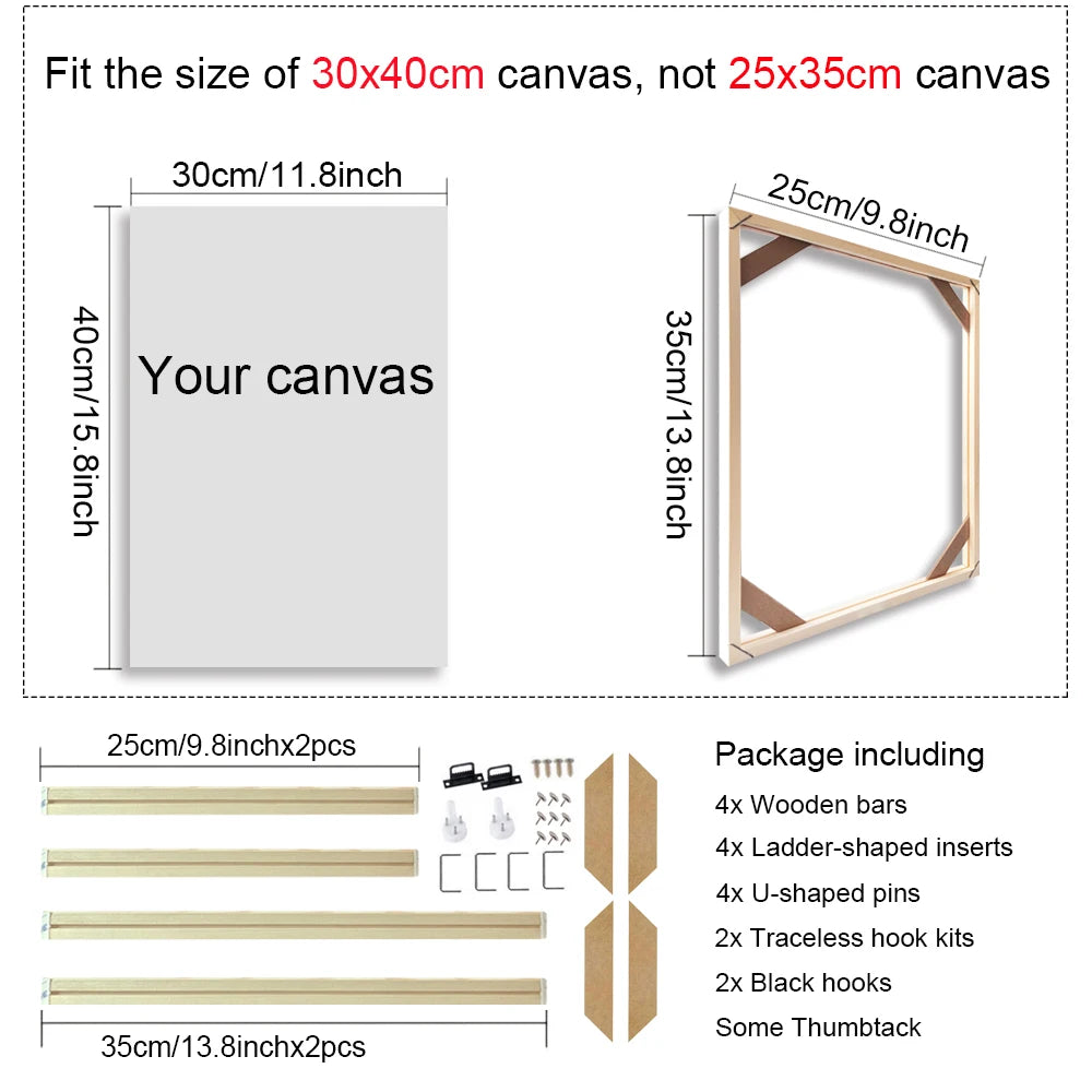 Kit Cadre en Bois pour Toile – Peinture & Décoration Murale