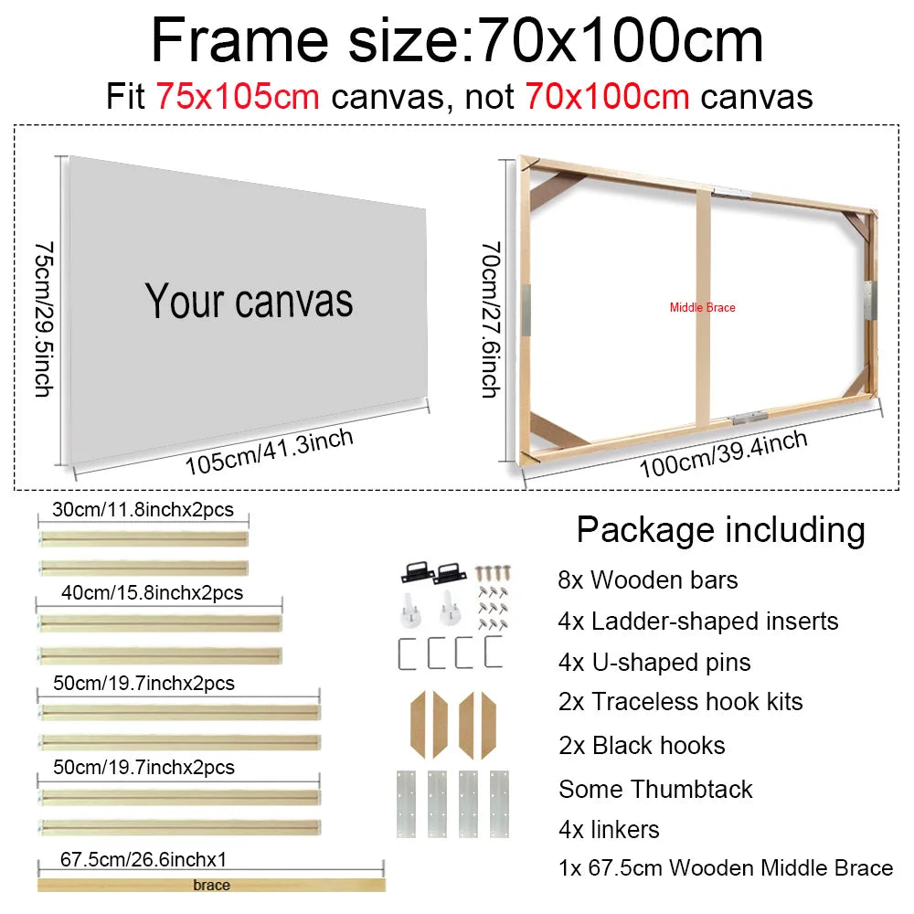 Kit Cadre en Bois pour Toile – Peinture & Décoration Murale