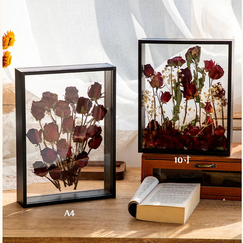 Boîte Vitrine Transparente 4 cm – Présentoir Profond pour Fleurs, Souvenirs & Décor